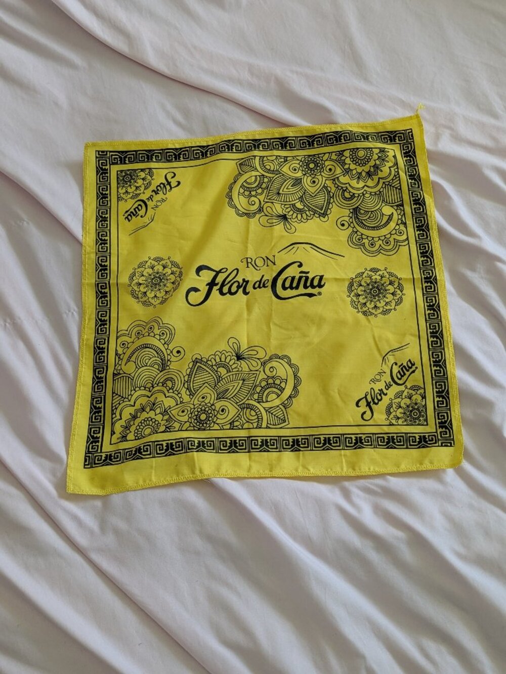 Flor de Caña Yellow Mandala Bar Napkin Cloth